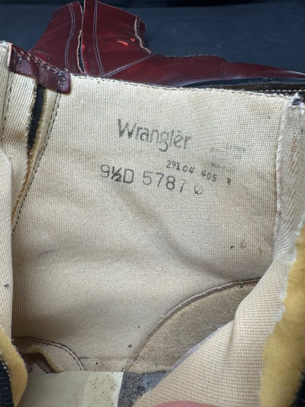 Vintage Men's Wrangler Chestnut Brown Leather Side Zip Ankle Western Boots Size